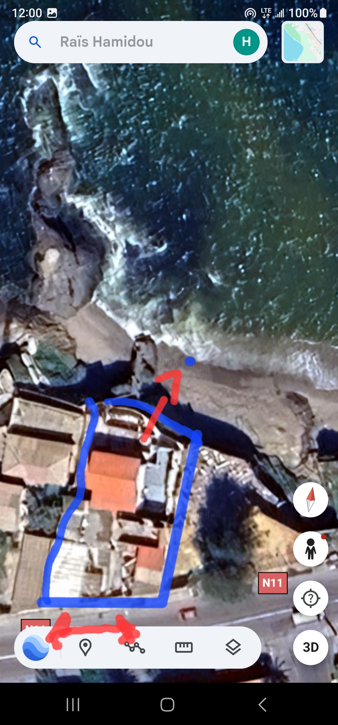 Alger Rais Hamidou Vente Surfaces Pied de l'eau et commercial miramar rais hamidou